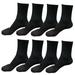 8 pairs Mens Breathable Comfortable Soft Fashion Cotton Casual Crew Business Dress Socks Under the Calf Size 6-10