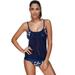 Keimprove Women's Sporty Two Piece Push Up Tankini Tops with Panty Swimwear Bathing Suits Swimsuits for Womens