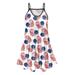 QunButy American Flag Tank Top Dress Women July 4th Sleeveless Summer Dresses Independence Beach Sundress T-Shirts Dress