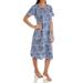 Women's La Cera 2523 100% Cotton Knit Short Sleeve Lounge Dress