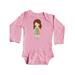 Inktastic Fashion Girl, Brown Hair, Colorful Dress, Blue Shoes Infant Long Sleeve Bodysuit Female