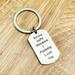 Besufy Keychain Drive Safe Because I Love You Carving Letter Dog Tag Pendant Key Chain Keyring