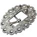Set Of 8 Screw Back Concho Stainless Steel Ed Leather Belt Floral Buckle