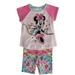 Disney White Pink Minnie Mouse Short Sleeve Outfit Little Girls