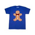 Inktastic Cute Gingerbread Man with Red Plaid Bowtie Adult T-Shirt Male Royal Blue M