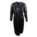 Calvin Klein Women's Plus Size Sequined Surplice Dress