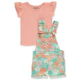 Colette Lilly Baby Girls' 2-Piece Terry Shortalls Set Outfit (Infant)