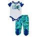 Infant Boys 2-Piece Baby Jungle Animals Roar Bodysuit & Footed Pants Set