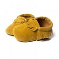 MELLCO Baby Boy Girl Suede Leather Shoes Non-slip Soft Sole Casual Shoes Toddler PU Boots (Yellow)