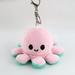 8cm High Octopus Keychain with Fragrance Reversible Double-Sided Bicolor Cartoon