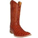 The Western Shops Menâ€™s Leather Cowboy Boot Crocodile Alligator Design Print Snip Toe Western Boot