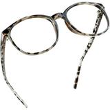 LifeArt Blue Light Blocking Glasses, Anti Eyestrain, Computer Reading Glasses, Gaming Glasses, TV Glasses for Women Men, Anti Glare (Leopard, +0.50 Magnification)