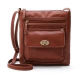 Womail Womens Leather Satchel Cross Body Shoulder Messenger Bag Brown