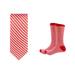 Jacob Alexander Christmas Candy Cane Red White Stripe Men's Regular Neck Tie and Socks Set