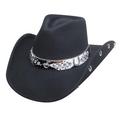 Bullhide Hats 0710Bl Crazy Horse Extra Large Black Cowboy Hat