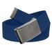 Cut to Fit Men's Golf Casual Belt Antique Silver Flip Top Buckle 1.5 Width with Adjustable Canvas Web Belt Large Navy