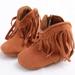Baby Shoes Boots Newborn Infant Baby Boy Girl Soft Sole Boots Tassels Moccasins Crib Solid Shoes 0-18M