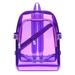 Chinatera Women/Men PVC Clear Waterproof Backpacks Teen Hologram Schoolbags/Purple