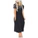 dresses summer dress for women Women's Summer Casual Short-Sleeved Dress High-waisted Dress With Pockets