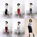 Women Casual Split Pencil Skirt Calf-Length Ladies Cotton Solid Stretch Slim Long Skirts Slim Skirt For Women