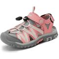 Dream Pairs Kids Girls & Boys Soft Sole Beach Shoes Crib Sandals Toddler Sneakers 181108K Pink/Grey/Green Size 3