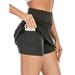 DODOING Women's Active Skorts Performance Skirt Pocket Elastic Sports Fitness Running Tennis Golf Workout Sports, S-2XL, Black/ Purple/ Grey/ Green