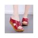 Snug Ladies Womens Wedges Casual Shoes Comfy Heel Platform Summer Open Toe Sandals