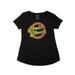 DC Comics Wonder Woman Glitter Distressed Logo T-Shirt Black (Big Girls)