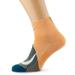 Nike Unisex Spark Lightweight Qtr Running Socks Fuel Orange/Teal S SX6263-554