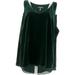 Lisa Rinna Collection Velvet Tank Chiffon Trim NEW A345879