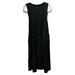 Cuddl Duds Dress Sz M Softwear Stretch Overlay Sleeveless Black A301225