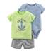 Carters Infant Boys Captain Adorable Anchor Baby Outfit Bodysuit Shirt Shorts NB