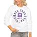 NYU Violets Women's Vintage Days Perfect Pullover Sweatshirt - White