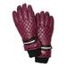 Ladies SwissTech Shiny Quilted Ski Gloves w/ 3M Thinsulate Lining