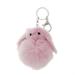 Way To Celebrate Easter Pink Puff Bunny Key Ring