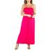 24seven Comfort Apparel Plus Size Strapless Maxi Dress