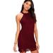 Sexy Women Halter Lace Dress Cocktail Party Bodycon Sleeveless Mini Dress