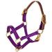 SmartPak Leather Crown Pony/Mini Halter - Mini - Purple - Smartpak