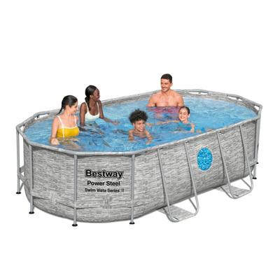 56714 Oval Aufstellpool mit Bullauge Swim Vista 427x250x100 cm - Bestway Image