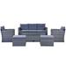 GO 6-piece All-Weather Wicker PE rattan Patio Outdoor Dining Conversation Sectional Set