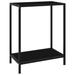 vidaXL Console Table Black 23.6"x13.8"x29.5" Tempered Glass - 23.6" x 13.8" x 29.5"