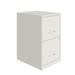 Space Solutions 18in. 2 Drawer Metal File Cabinet, Pearl White