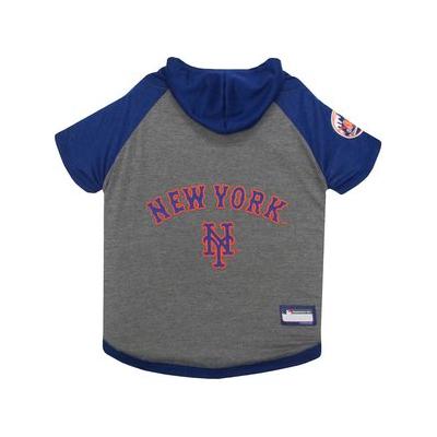 Pets First MLB Dog & Cat Hoodie T-Shirt, New York Mets, X-Small