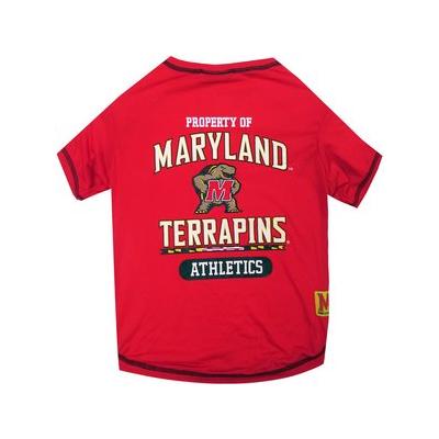 Pets First NCAA Dog & Cat T-Shirt, Maryland, Large