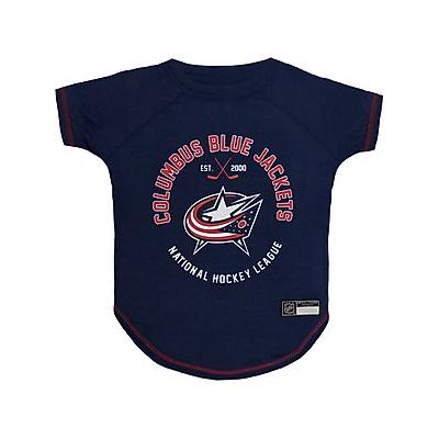 Pets First NHL Dog & Cat T-Shirt, Columbus Blue Jackets, Small