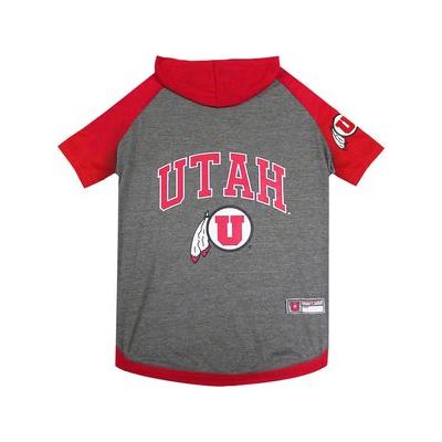 Pets First NCAA Dog & Cat Hoodie T-Shirt, Utah, Large