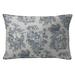 The Tailor's Bed Jafari Cotton Blend Zipper Sham Cotton Blend in Gray | 20 H x 36 W x 1 D in | Wayfair JAF2-KNI-NAV-SHM-KG