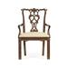 Buckingham Dining Chair in Mahogany Wood/Upholstered in Brown Jonathan Charles Fine Furniture | 39.25 H x 25.75 W x 22.25 D in | Wayfair