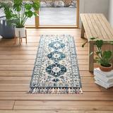 Blue/White 27 x 0.9 in Area Rug - Lark Manor™ Arkadijus Oriental Hand-Tufted Wool/Ivory/Blue Area Rug Cotton/Wool | 27 W x 0.9 D in | Wayfair