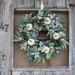 The Holiday Aisle® Cream Pumpkin & Gourd, Eucalyptus, Lamb's Ear Fall Harvest Front Door Silk Wreath Silk in White | 22 H x 22 W x 6 D in | Wayfair